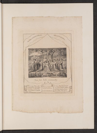 Giobbe e la Sua Famiglia da William Blake