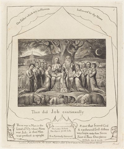 Giobbe e la sua famiglia da William Blake