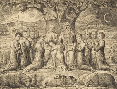 Giobbe e la sua famiglia da William Blake