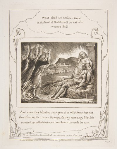 I consolatori di Giobbe, da Illustrazioni del Libro di Giobbe da William Blake
