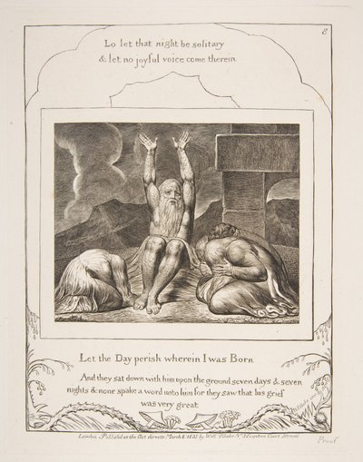 La Disperazione di Giobbe, da Illustrazioni del Libro di Giobbe, 1825-26 da William Blake