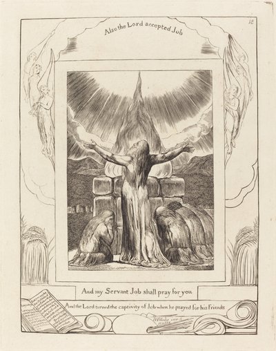 Il Sacrificio di Giobbe da William Blake