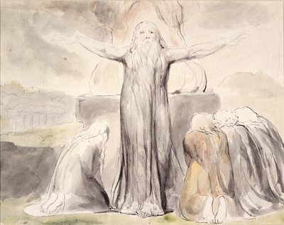 Il sacrificio di Giobbe: E il mio servo Giobbe pregherà per voi da William Blake