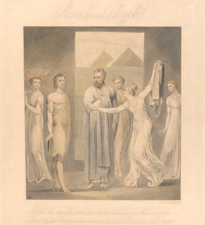 Giuseppe e la moglie di Potifar da William Blake