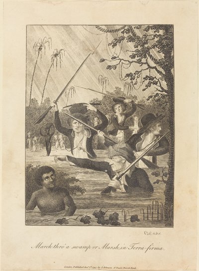 Marcia attraverso una palude in Terra-firma da William Blake
