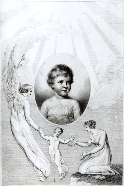 Mary Wollstonecraft Shelley (1797-1851) da bambina, inciso da Robert Hartley Cromek (1770-1812) 1805 da William Blake