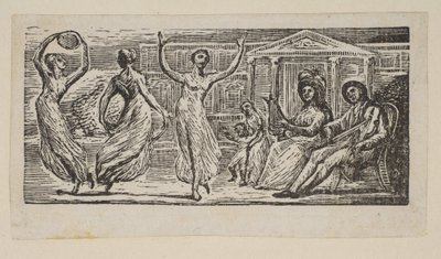 Menalco osserva le donne danzare, da Pastorali di Virgilio di Thornton, 1821 da William Blake