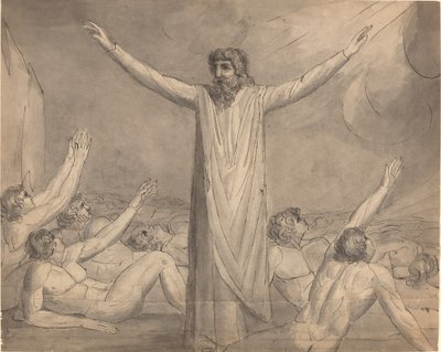 Mosè ferma la peste (?) [recto] da William Blake