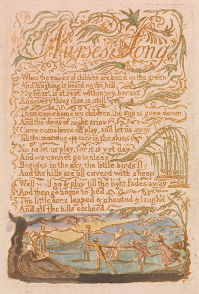 Lied der Amme (Platte 22) da William Blake