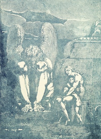 Sugli angeli di Albion, metà 1790s da William Blake
