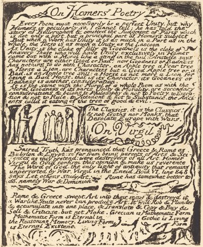 Sulla poesia di Omero e su Virgilio da William Blake