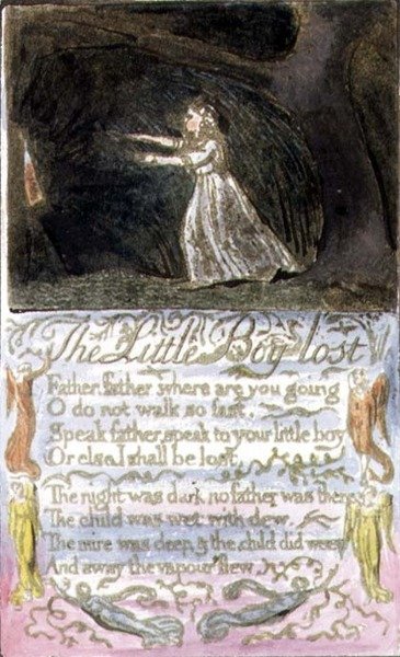Il piccolo ragazzo perduto: tavola 12 da Songs of Innocence and of Experience (copia R) c.1802-08 da William Blake