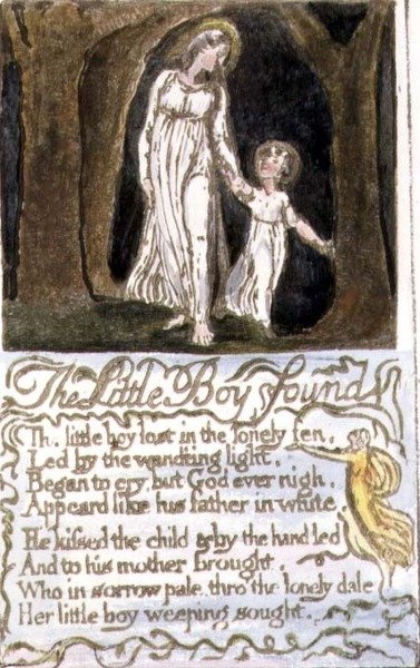 Il piccolo ragazzo trovato: tavola 13 da Songs of Innocence and of Experience (copia R) c.1802-08 da William Blake
