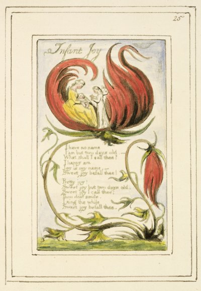 Infant Joy: tavola 25 da Songs of Innocence and of Experience (copia R) c.1802-08 da William Blake
