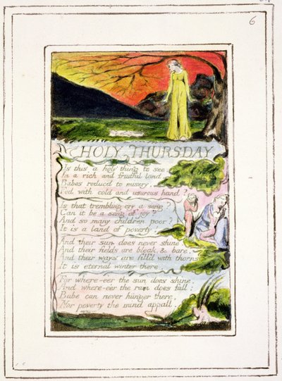 Giovedì Santo: tavola 34 da Songs of Innocence and of Experience (copia R) c.1802-08 da William Blake