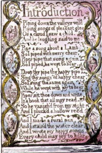 Introduzione: tavola 3 da Songs of Innocence and of Experience (copia R) c.1802-08 da William Blake