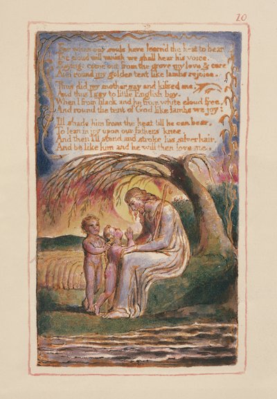 Il piccolo ragazzo nero (cont.): tavola 10 da Songs of Innocence and of Experience (copia AA) c.1815-26 da William Blake