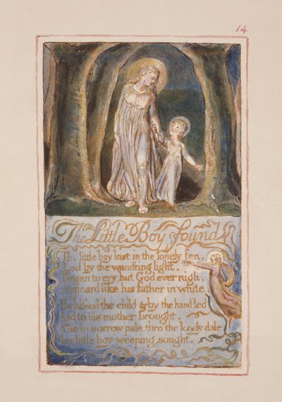 Il piccolo ragazzo trovato: tavola 14 da Songs of Innocence and of Experience (copia AA) c.1815-26 da William Blake