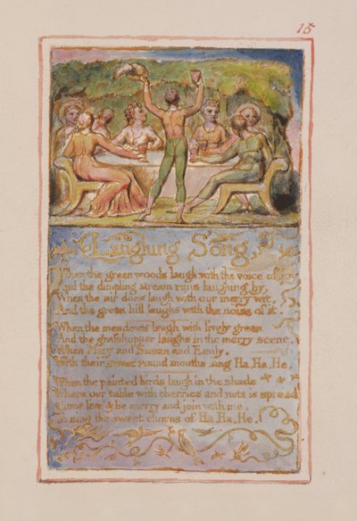 Canzone di risate: tavola 15 da Songs of Innocence and of Experience (copia AA) c.1815-26 da William Blake