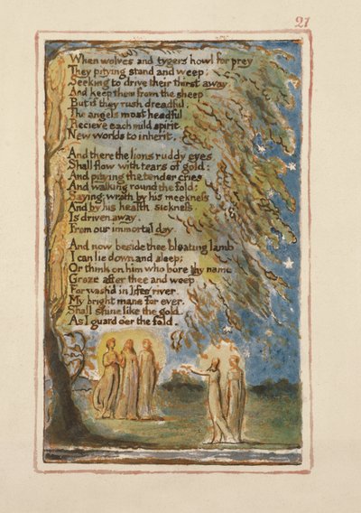 Notte (cont.): tavola 21 da Songs of Innocence and of Experience (copia AA) c.1815-26 da William Blake