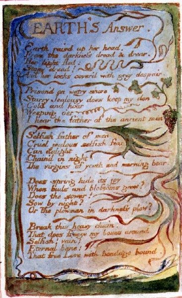 Risposta della Terra: tavola 31 da Songs of Innocence and of Experience (copia AA) c.1815-26 da William Blake