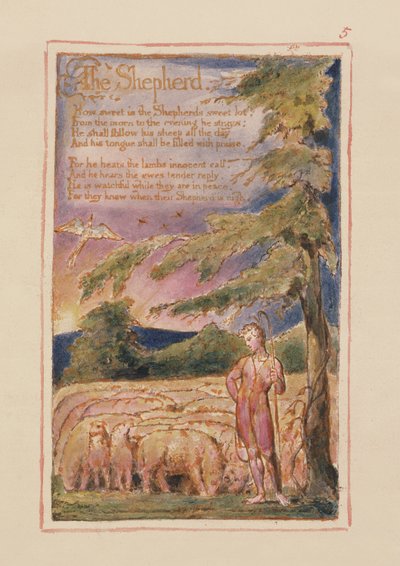 Il pastore: tavola 5 da Songs of Innocence and of Experience (copia AA) c.1815-26 da William Blake