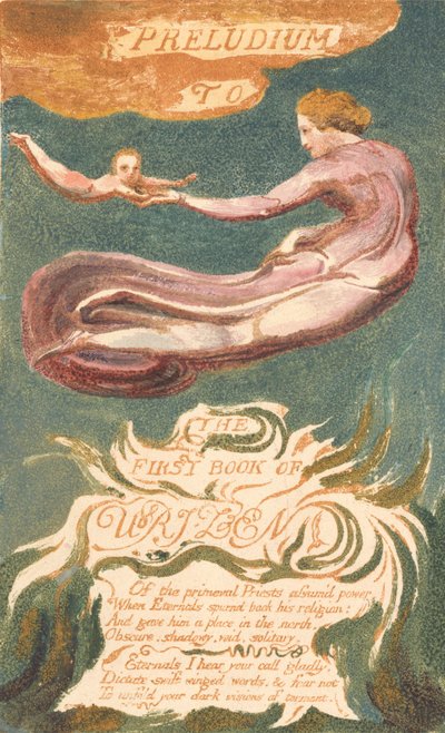 Il Primo Libro di Urizen, Tavola 2, "Preludio al Libro di Urizen" (Bentley 2a) da William Blake
