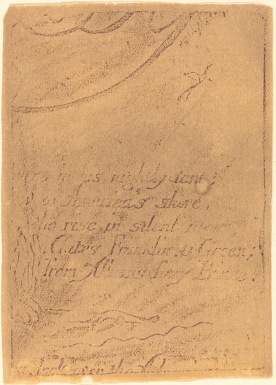Ristampa da frammento di lastra annullata per A Prophecy, 1793 da William Blake