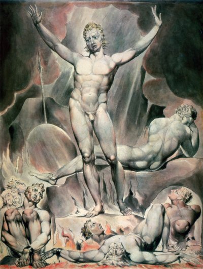 Satana risveglia gli angeli ribelli da William Blake
