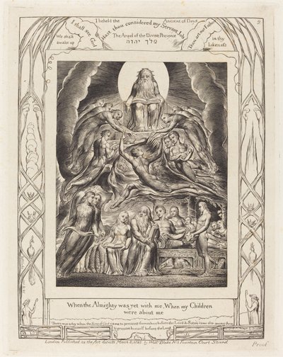 Satana davanti al trono di Dio da William Blake