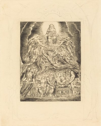 Satana davanti al trono di Dio da William Blake