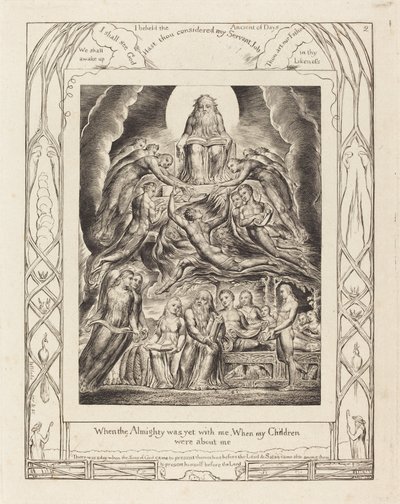 Satana davanti al trono di Dio da William Blake