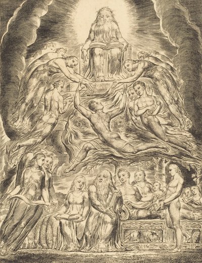 Satana davanti al trono di Dio da William Blake