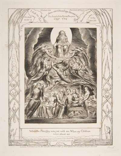 Satana davanti al trono di Dio, da Illustrazioni del Libro di Giobbe da William Blake