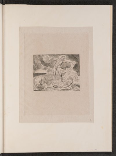 Satana colpisce Giobbe con piaghe da William Blake
