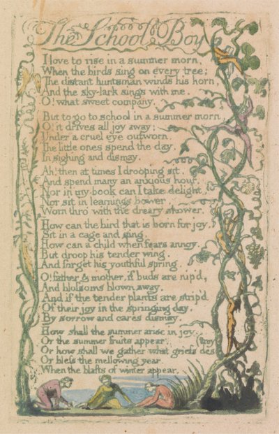 Songs of Innocence and of Experience, Tavola 12, "Spring" (Bentley 23) da William Blake