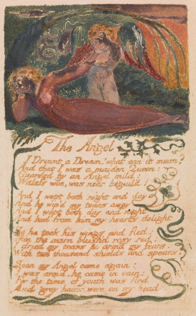 Canzoni dell'innocenza e dell'esperienza, Tavola 40, "L'angelo" (Bentley 41) da William Blake
