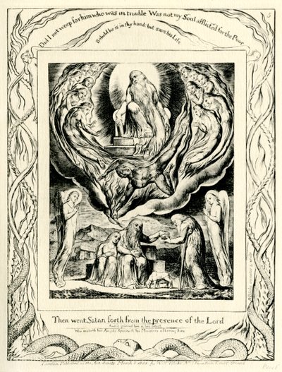 Il libro di Giobbe 2:7 illustrato da William Blake da William Blake