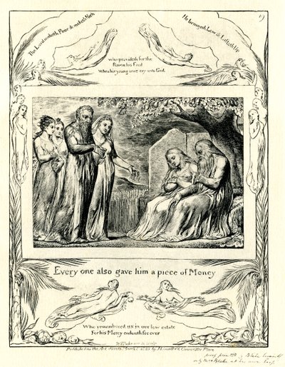 Il libro di Giobbe 42:11 illustrato da William Blake da William Blake