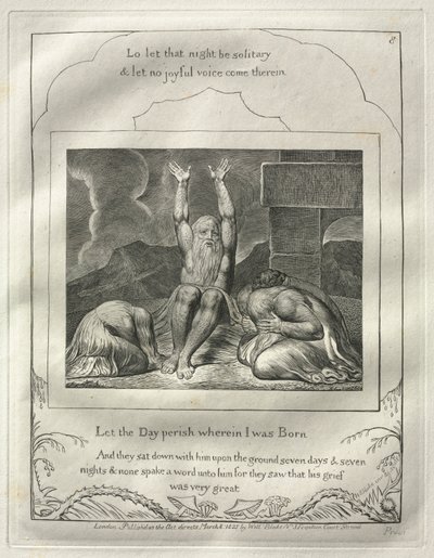 Il libro di Giobbe: No. 8, Che perisca il giorno in cui sono nato, 1825 da William Blake