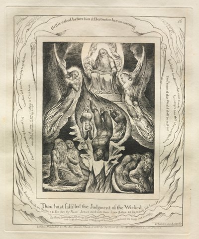 Il Libro di Giobbe: Tav. 16, Hai adempiuto il giudizio degli empi da William Blake