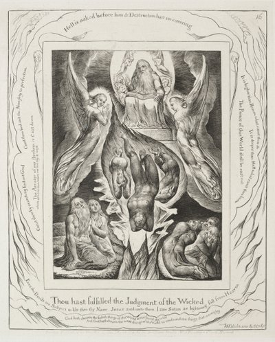Il Libro di Giobbe: Tav. 16, Hai adempiuto il giudizio degli empi da William Blake