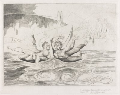 Il cerchio dei funzionari corrotti; i diavoli che si azzuffano da William Blake