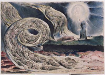 Il cerchio dei lussuriosi da William Blake
