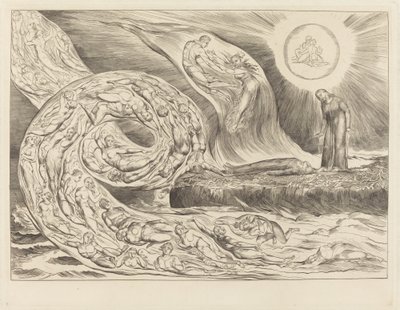 Il cerchio dei lussuriosi: Paolo e Francesca da William Blake