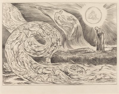 Il cerchio dei lussuriosi: Paolo e Francesca da William Blake