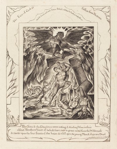 La Distruzione dei Figli di Giobbe da William Blake