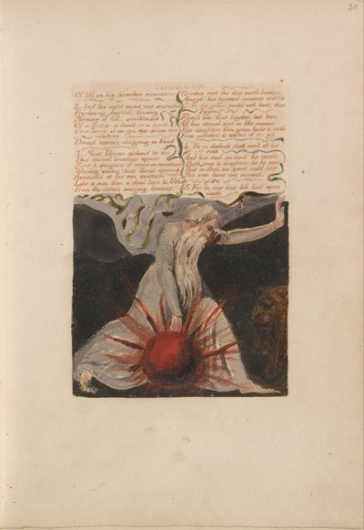 Il primo libro di Urizen, Copia Bentley A da William Blake