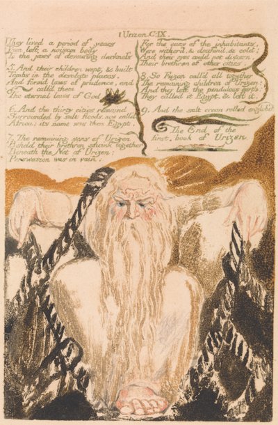 Il Primo Libro di Urizen, Tavola 25, Vissero un periodo di anni... (Bentley 28) da William Blake
