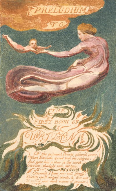 Il Primo Libro di Urizen, Tavola 2, "Preludio al Libro di Urizen" (Bentley 2a) da William Blake